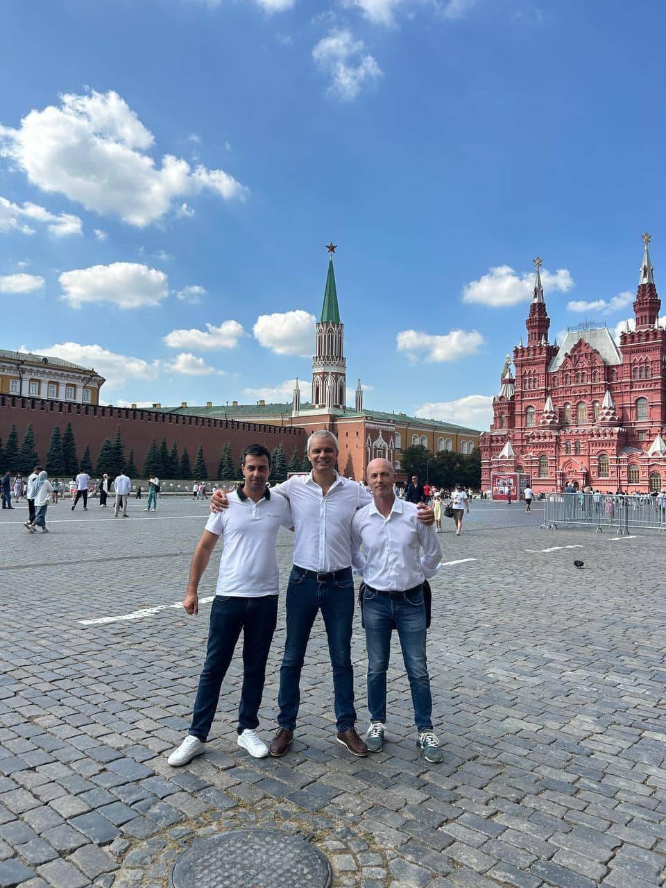  Деян Николов, Костадин Костадинов и Коста Стоянов в Москва 